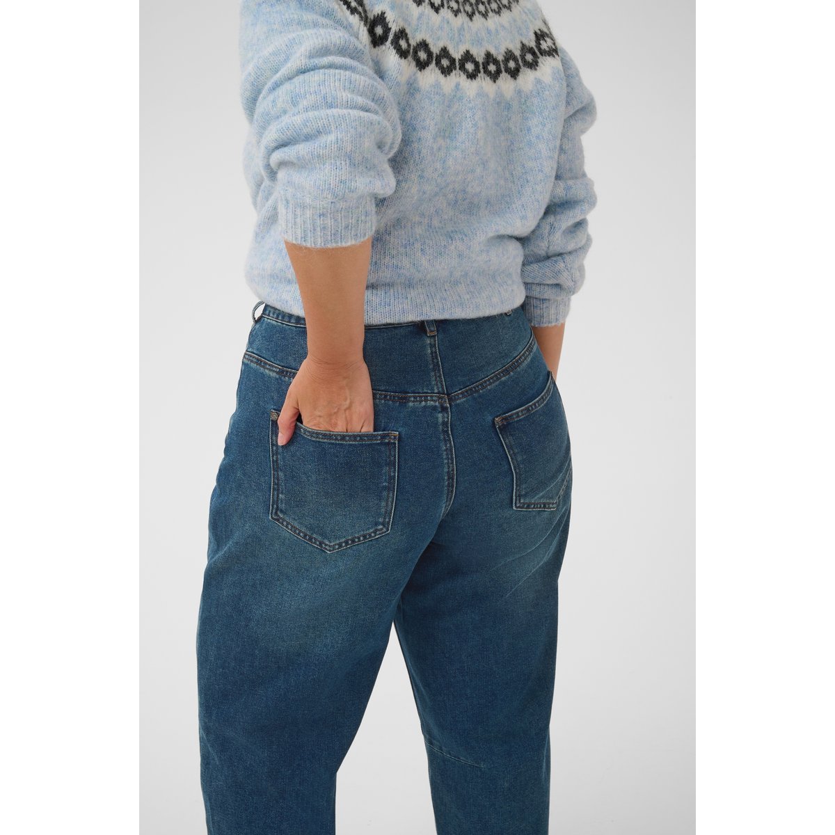 Jeans bleu blue washed denim, KAFFE CURVE
