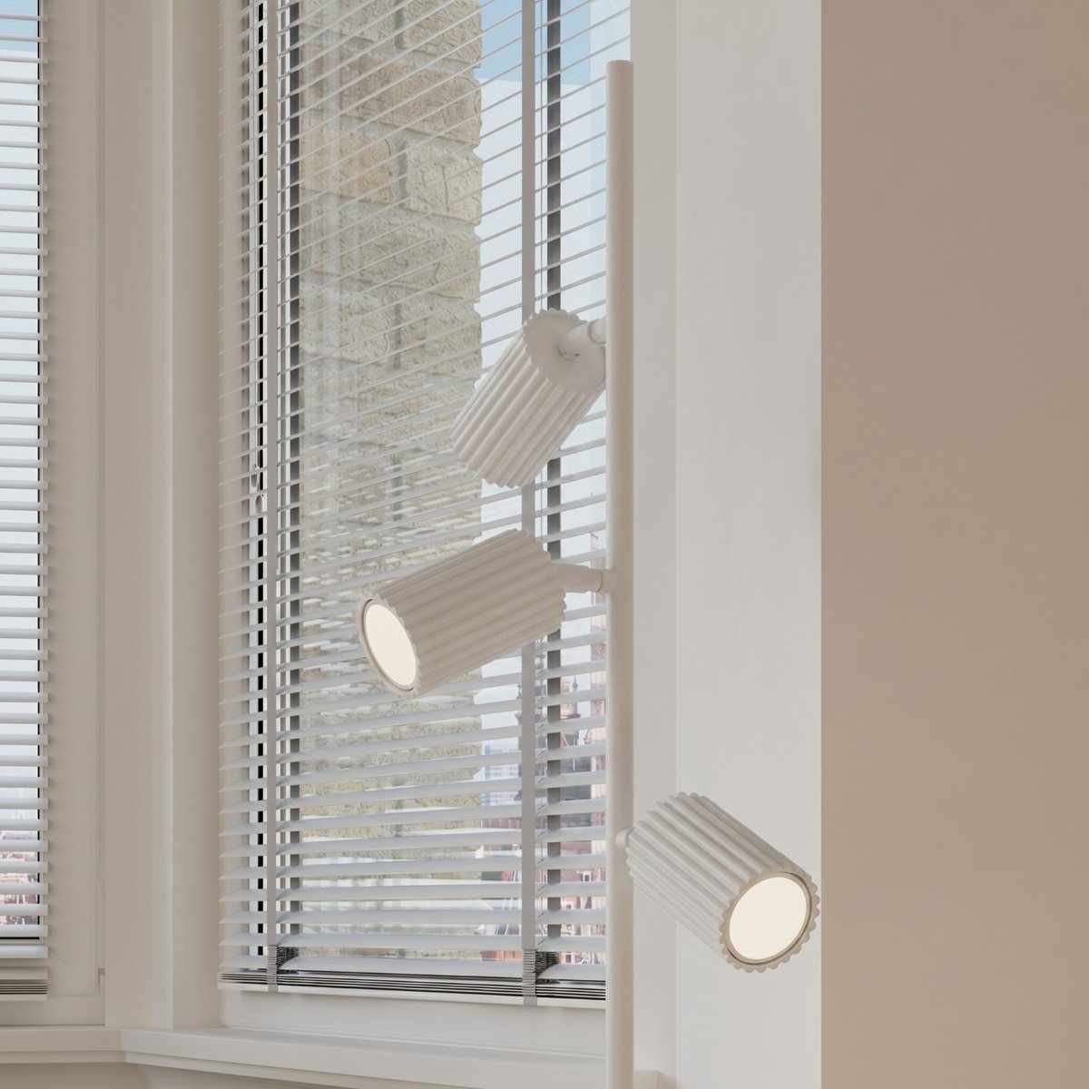 Lampadaire Aluminium Blanc GU10 3 KARBON blanc, EDEN