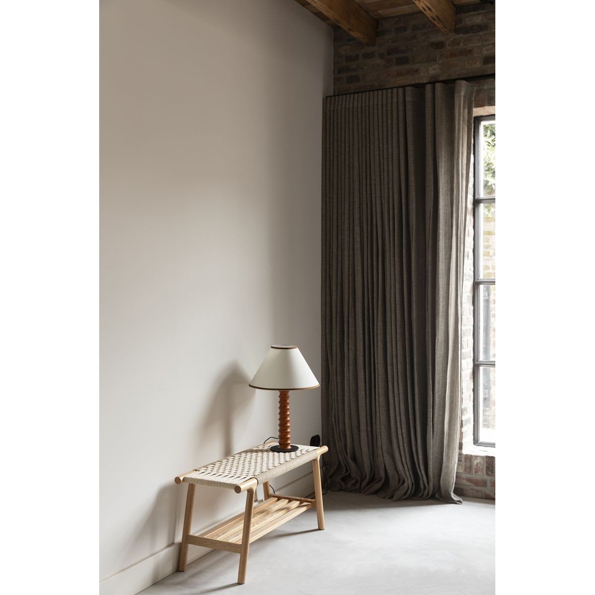 Lampe design en bois bohème marron, DUTCHBONE