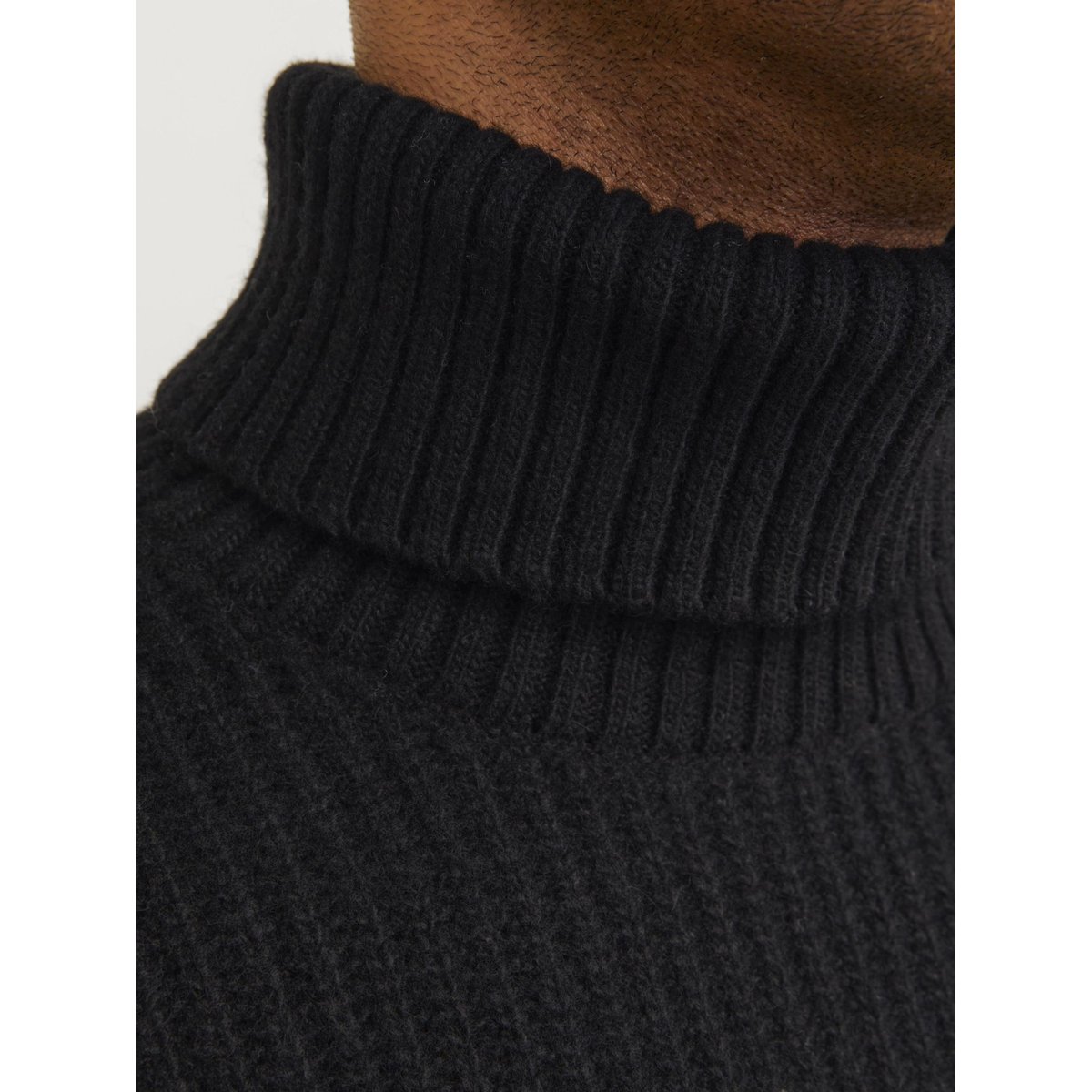 Col Roulé noire - black, JACK & JONES