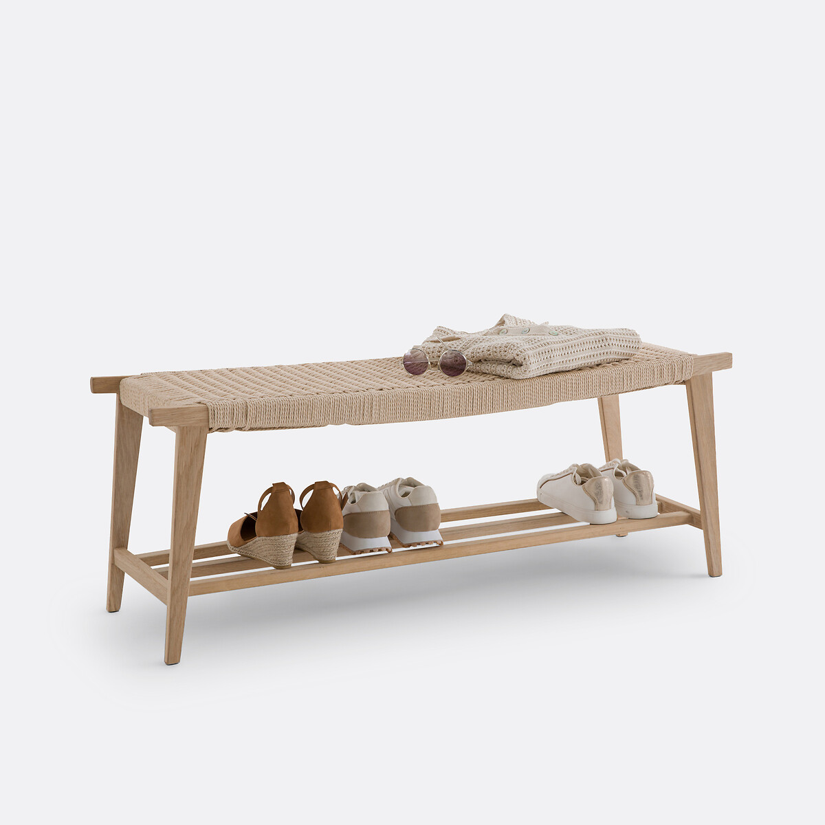 Banc chêne massif, Kioto beige, LA REDOUTE INTERIEURS