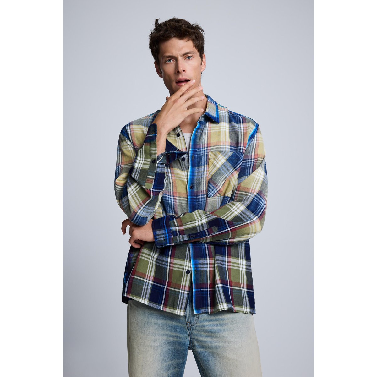 chemise à carreaux spray vert, DESIGUAL