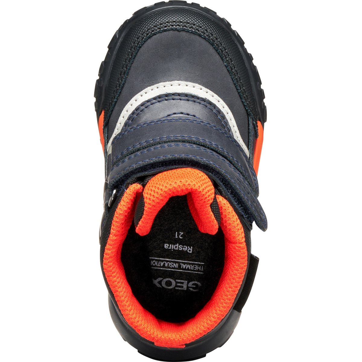 Bottes Mi-Mollet  B TREKKYUP  B ABX bleu marine/orange, GEOX