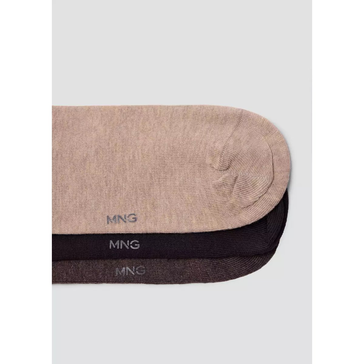 Lot 3 paires de chaussettes longues coton marron, MANGO MAN
