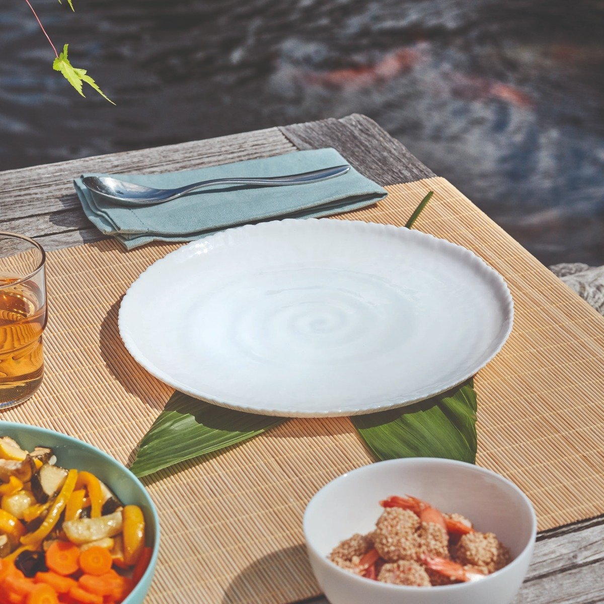 6 assiettes plates blanches 26cm -AMMONITE blanc, LUMINARC