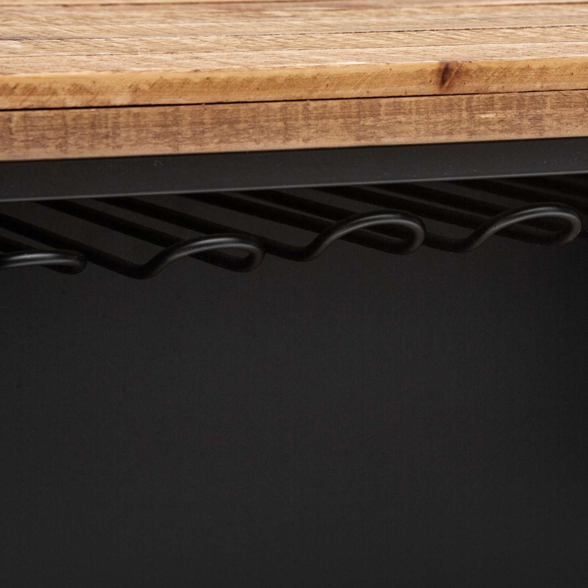 Buffet 2 portes et 2 tiroirs en bois CIERNA noir, ATMOSPHERA