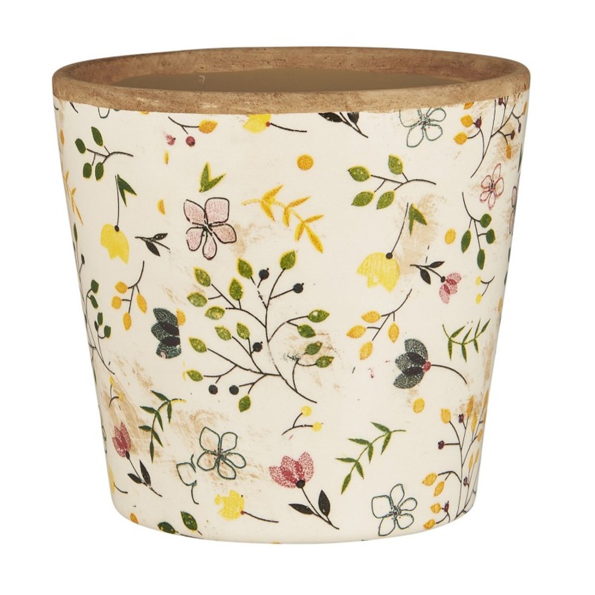Cache-pot fleuri céramique Meadow Blossom multicolore, IB LAURSEN