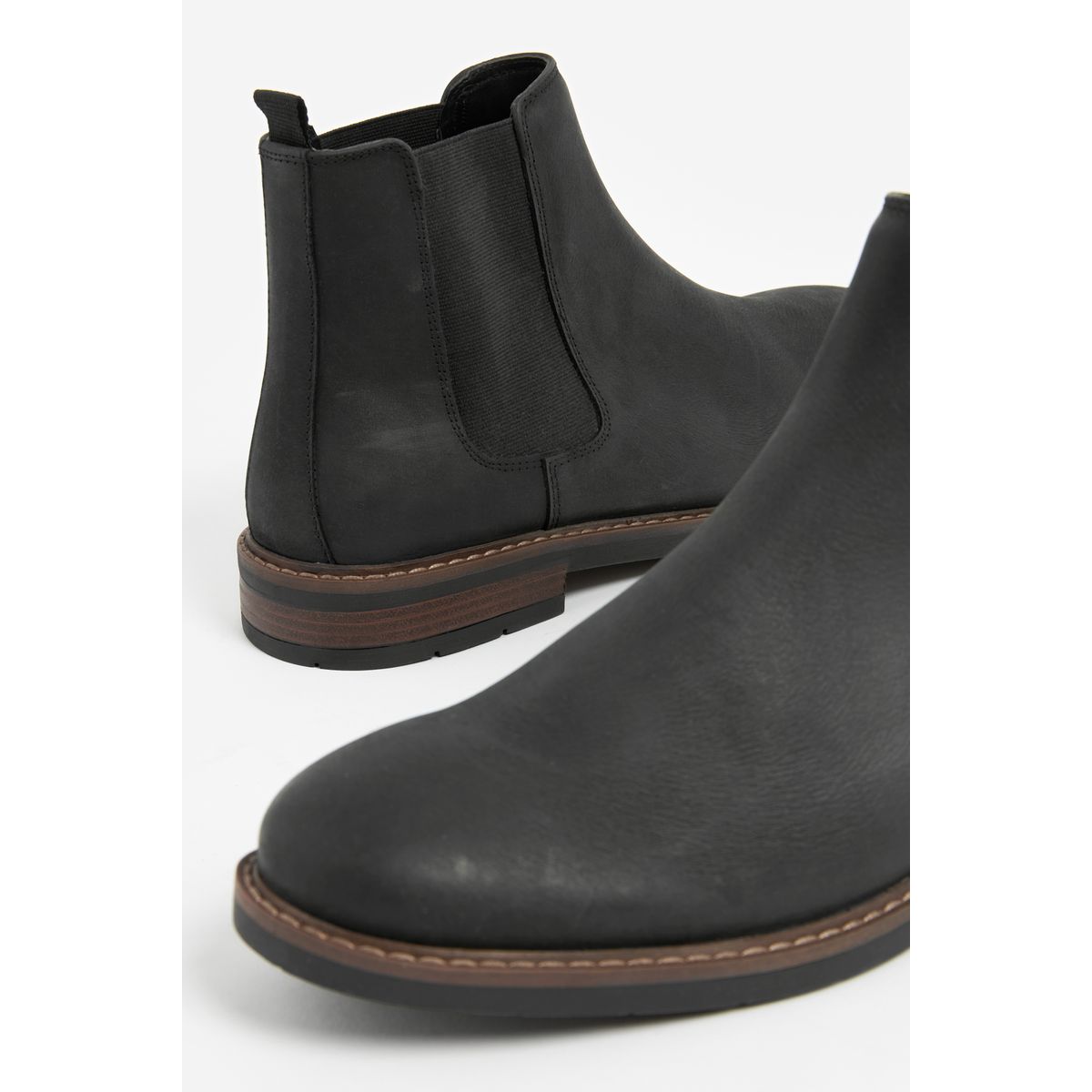 Bottines chelsea ciré noir, NEXT
