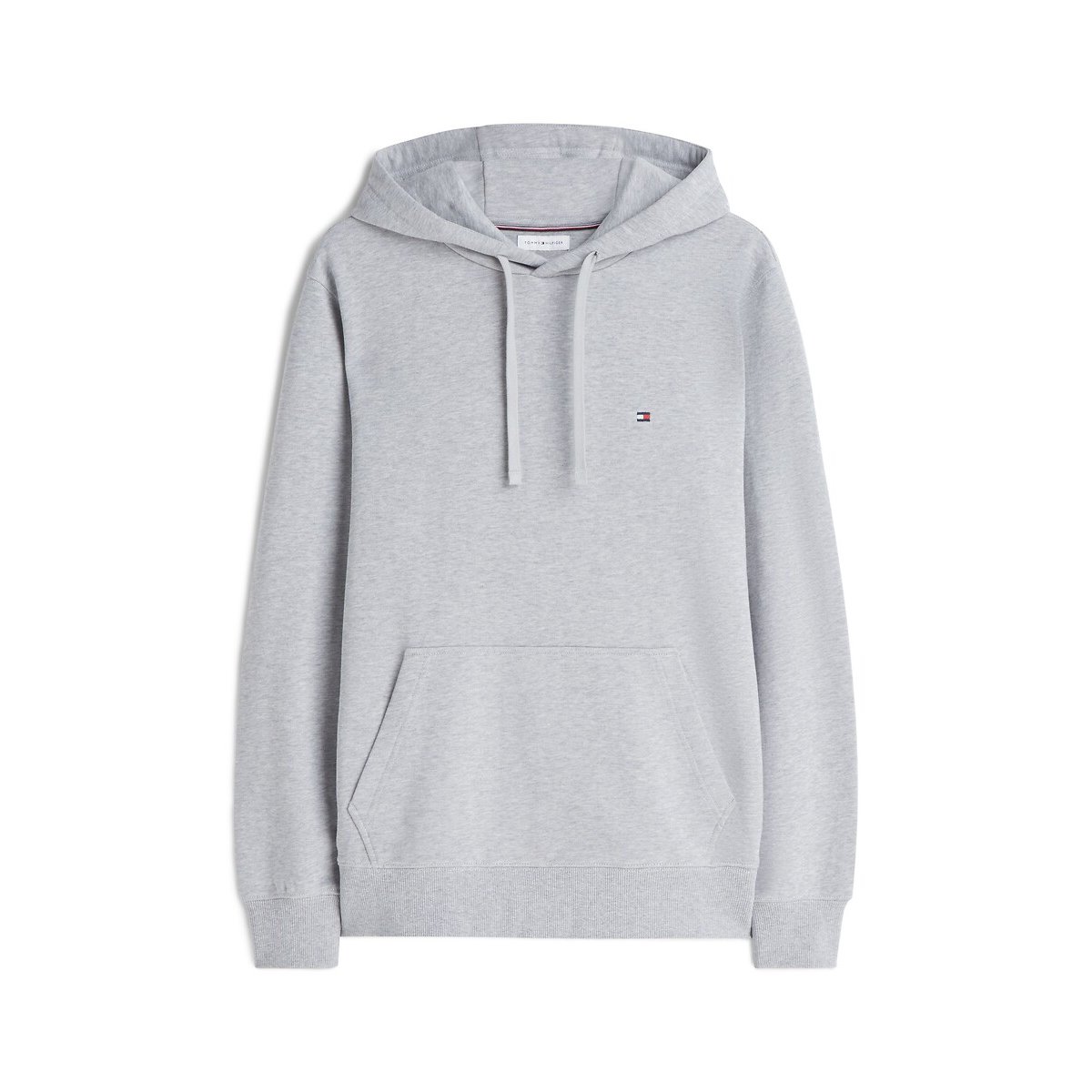 Sweat à capuche col rond gris clair chiné, TOMMY HILFIGER