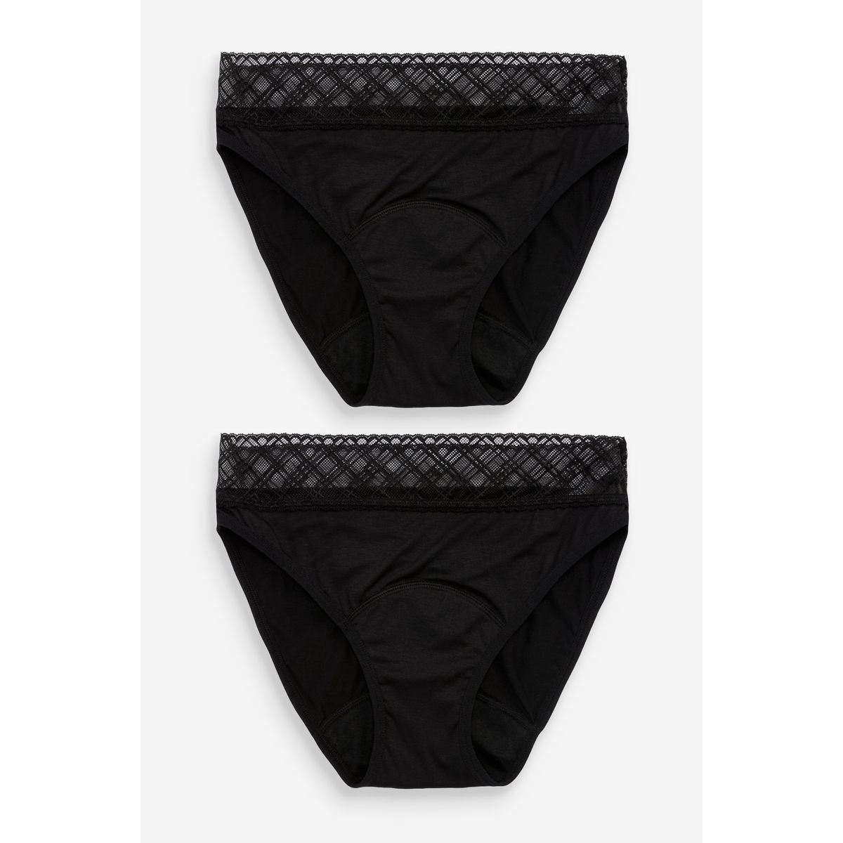 Culottes menstruelles échancré, lot de 2 noir, NEXT