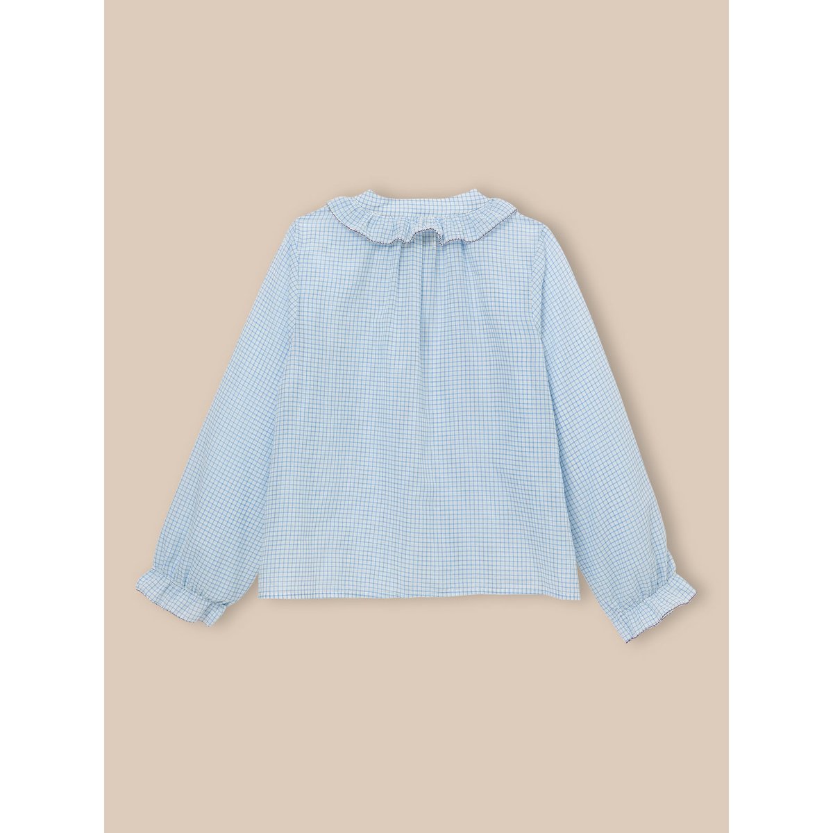 Blouse à carreaux carreaux bleu, CYRILLUS
