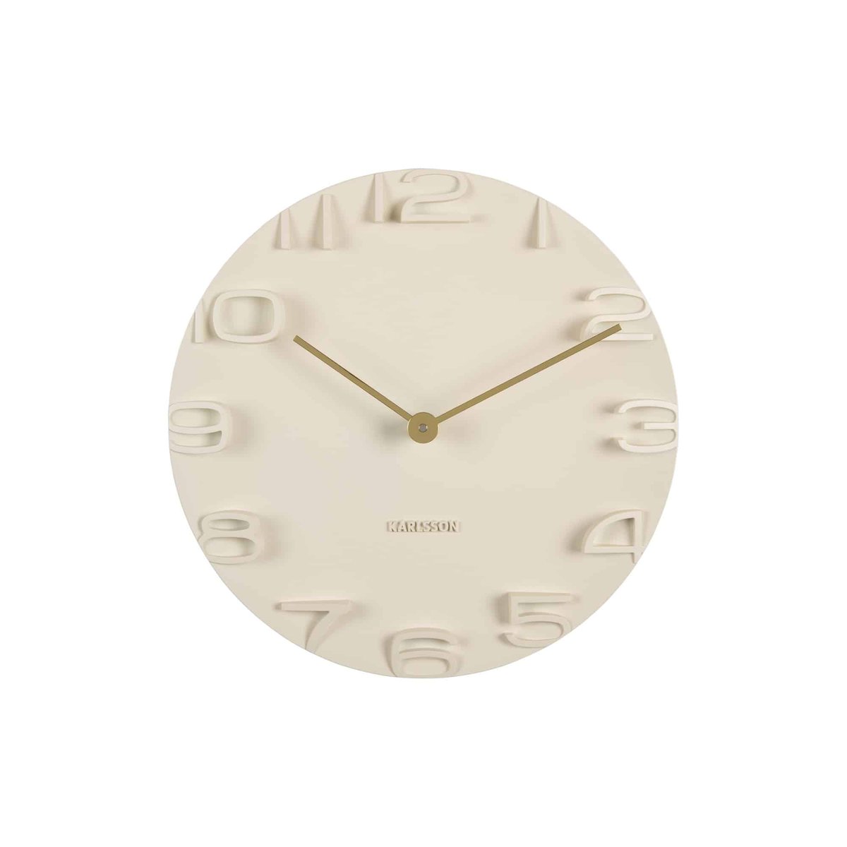 Horloge Murale Polypropylène ON THE EDGE blanc cassé, KARLSSON