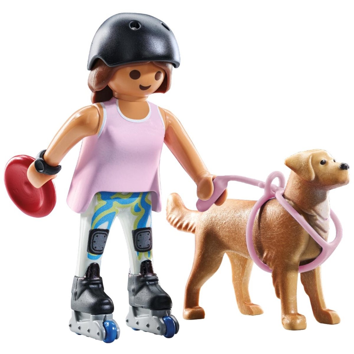Jeune fille rolleuse avec Retriever et accessoires multicolore, PLAYMOBIL