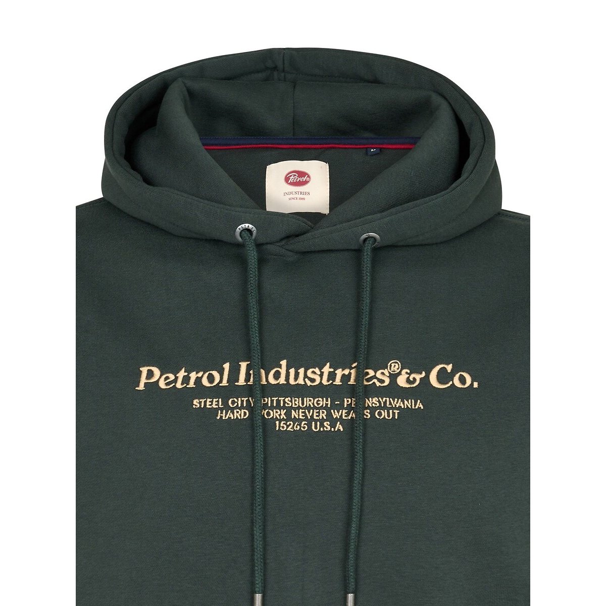 Sweat à capuche vert foncé, PETROL INDUSTRIES