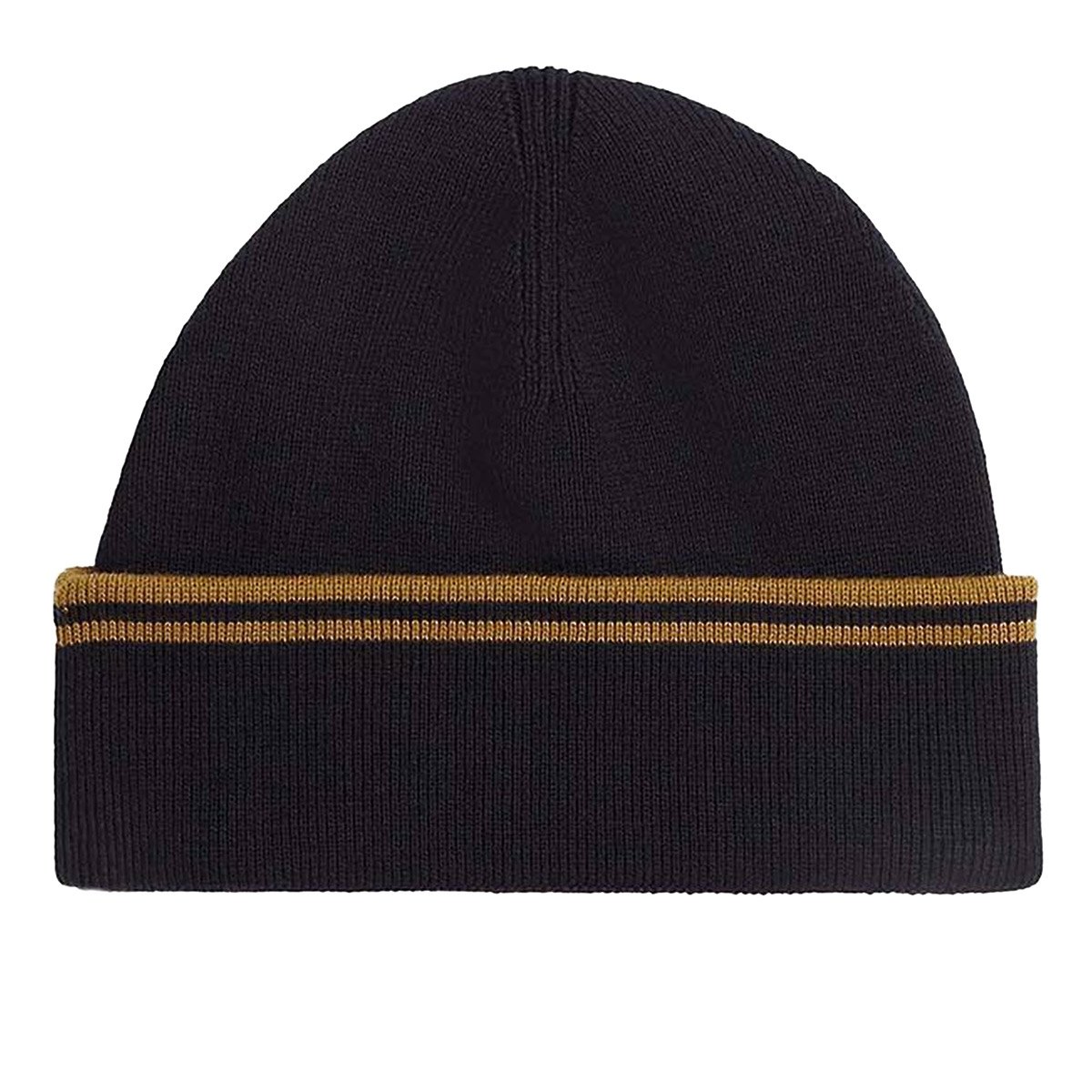 Bonnet Twin Tipped Merino Wool Beanie black shadowstone, FRED PERRY