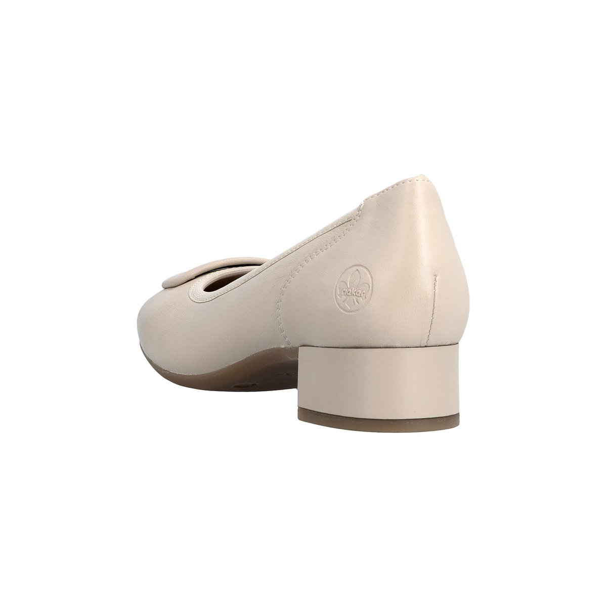 Ballerine à Talon Cuir beige, RIEKER
