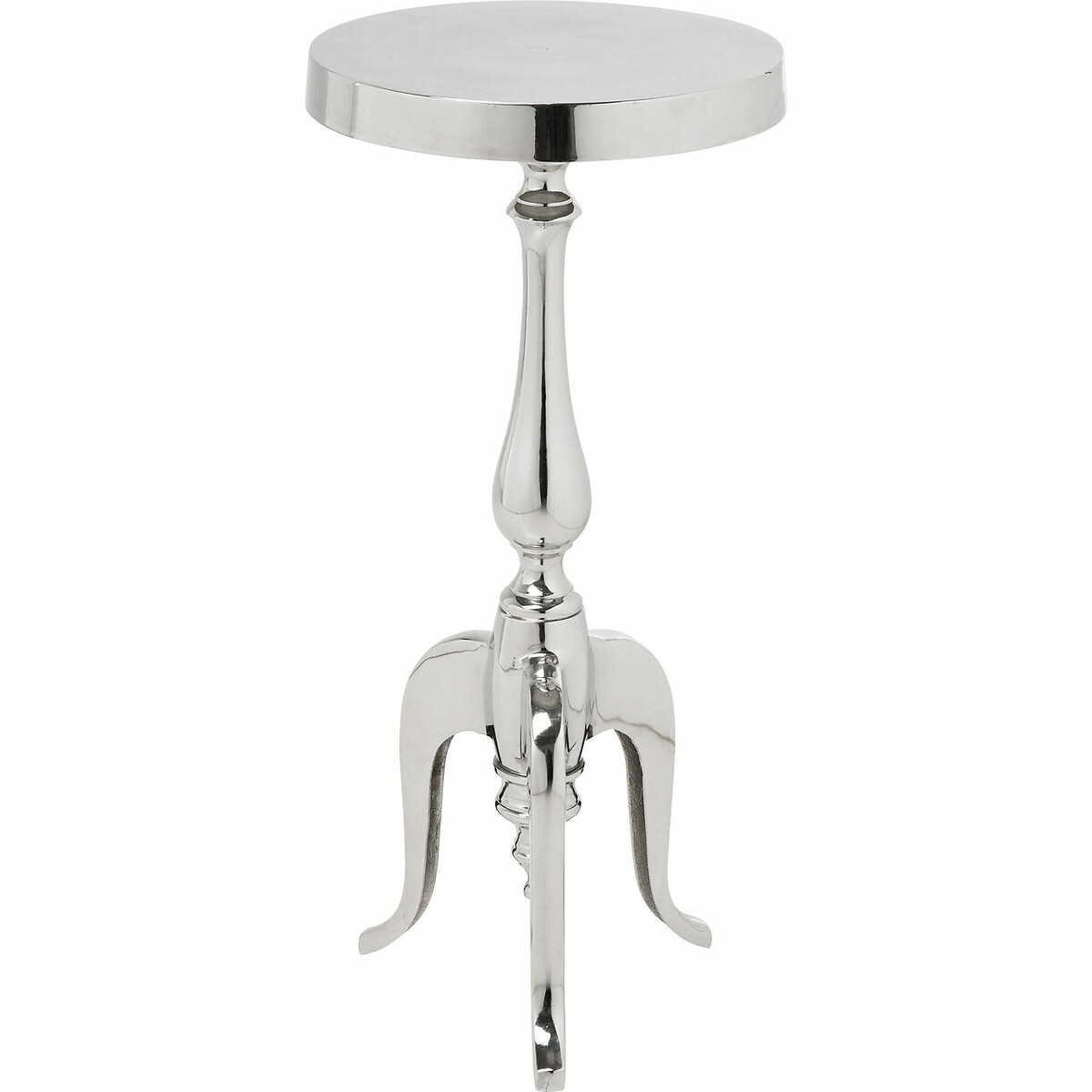 Beistelltisch Barocco Alu Ø27cm silberfarben, KARE DESIGN