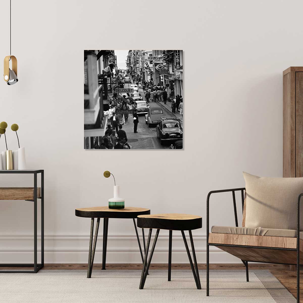 Tableau noir et blanc - Le Touquet en 1960 tableau alu dibond, HEXOA