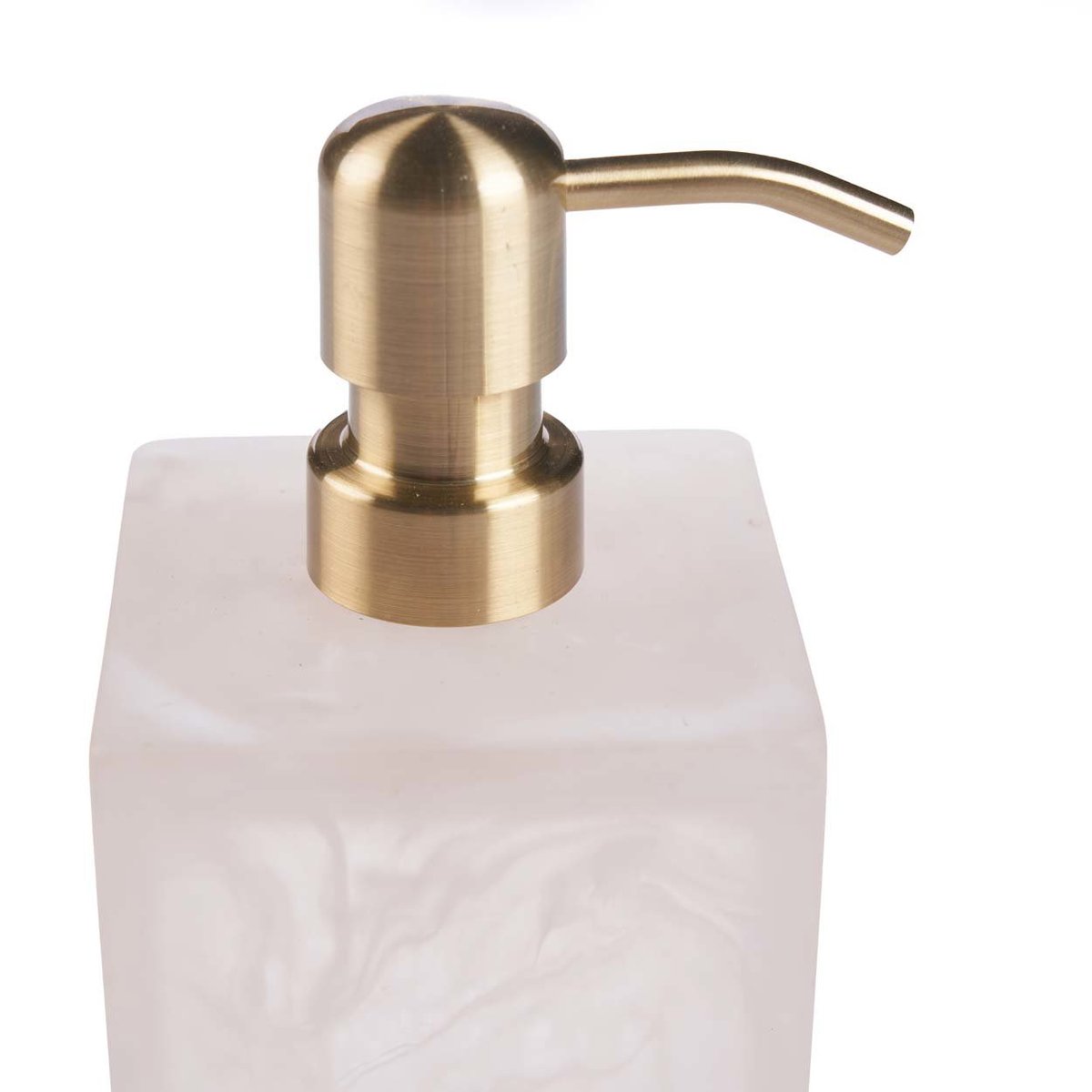 Distributeur de savon en résine ORGANIC rose blanc, BAZAR BIZAR