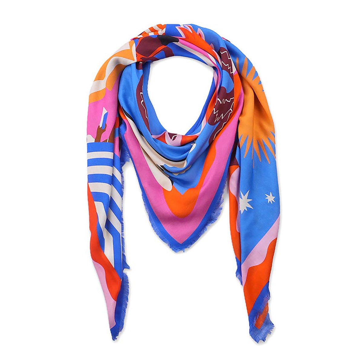 Foulard imprimé CHACHACHA rose, WILD