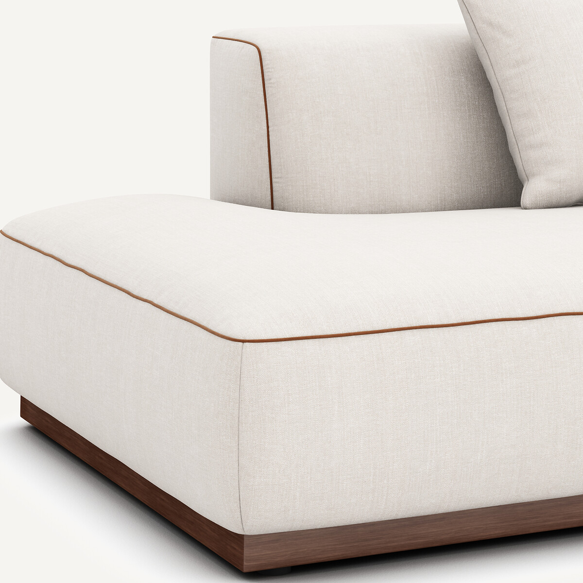 Halbes Sofa, links, aus Baumwolle und Leinen, JACOPO beige, AM.PM