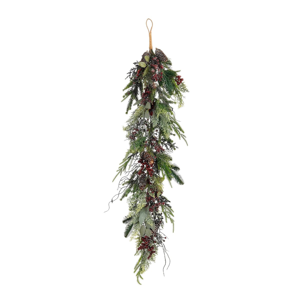 Guirlande de Noël en forme de goutte BODI rouge, MICA DECORATIONS