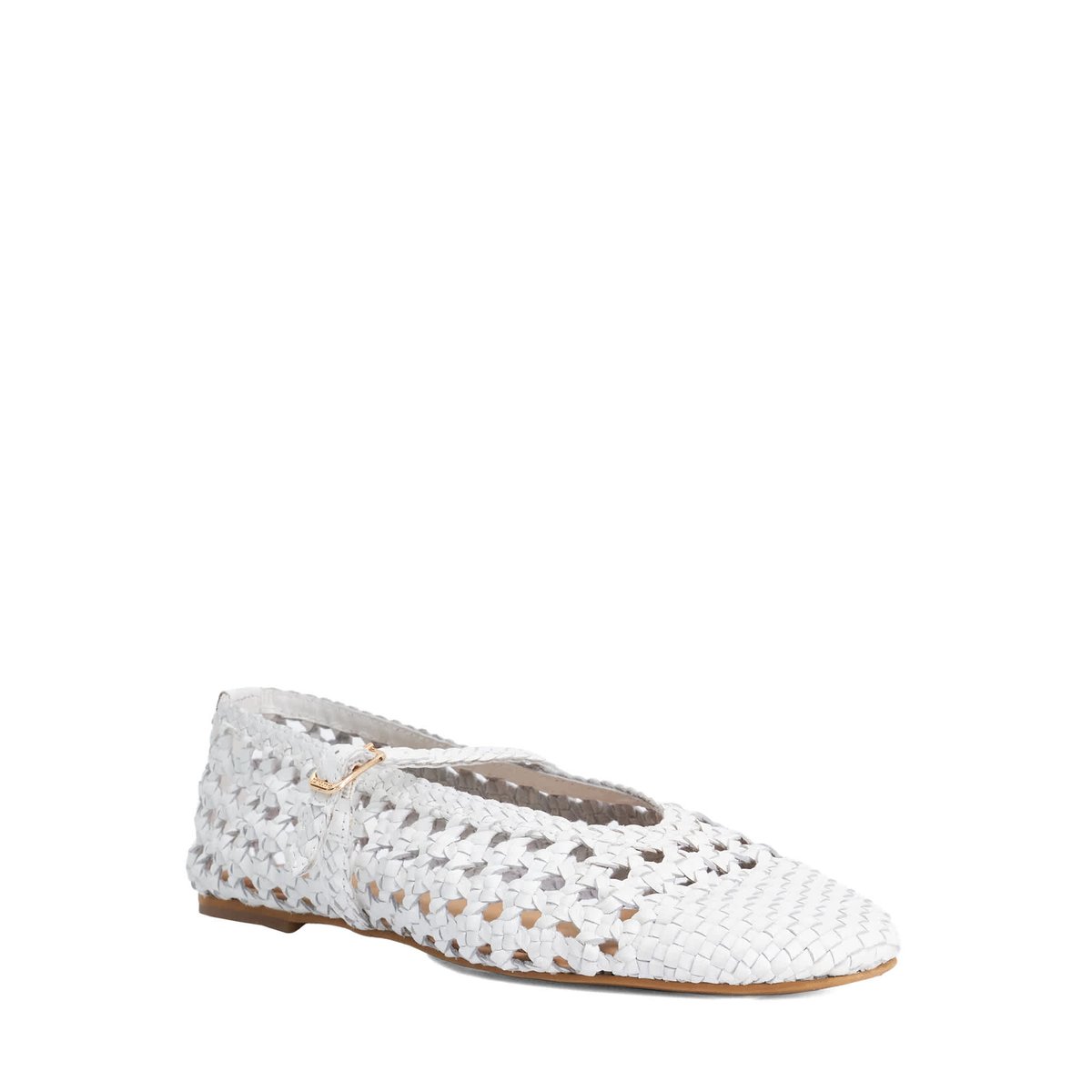 Babies en cuir tressé - HAZELLA white-leather, DUNE LONDON