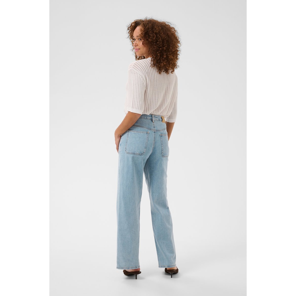 Jeans bleu light blue washed denim, KAFFE