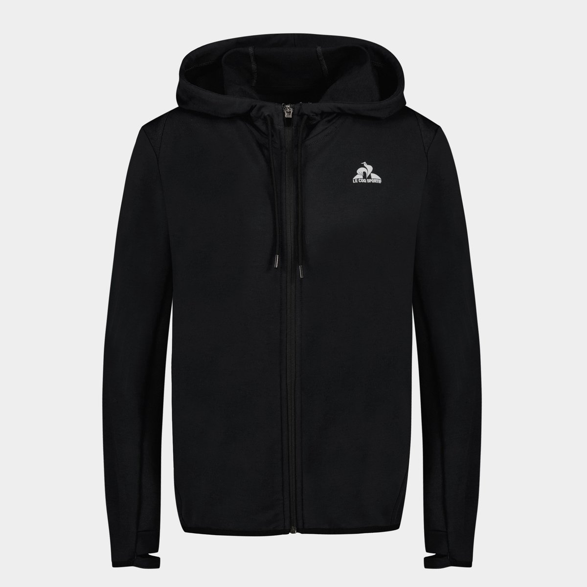 Sweat zippé à capuche Training Performance noir, LE COQ SPORTIF