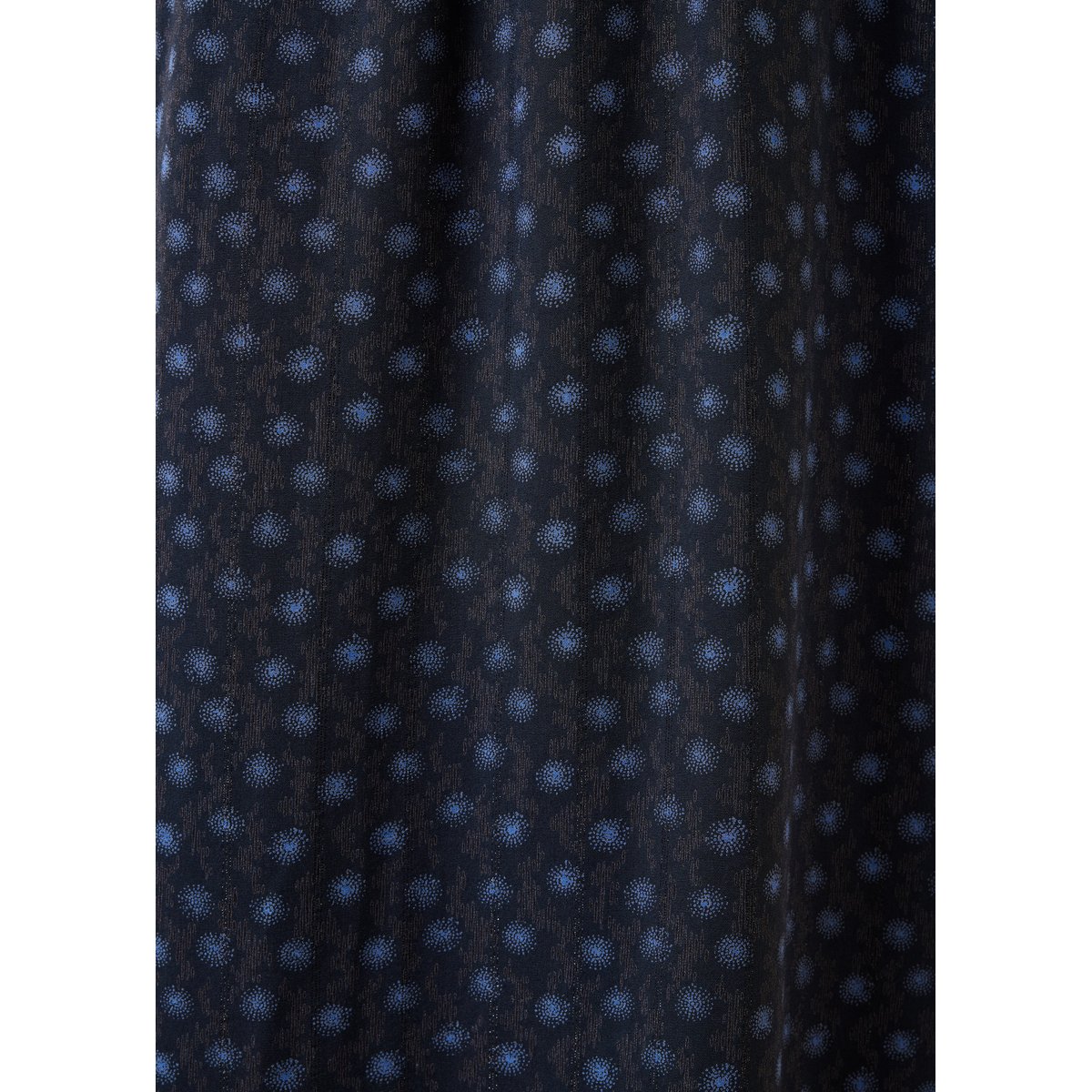 Robe longue manches longues cache-cœur à imprimé bleu, LA FEE MARABOUTEE