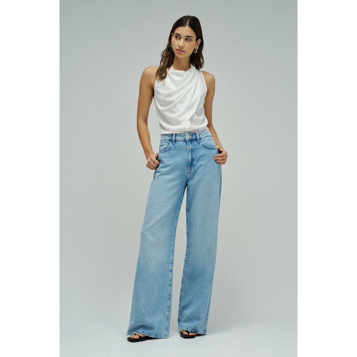 HAUT DRAPÉ blanc, SALSA JEANS
