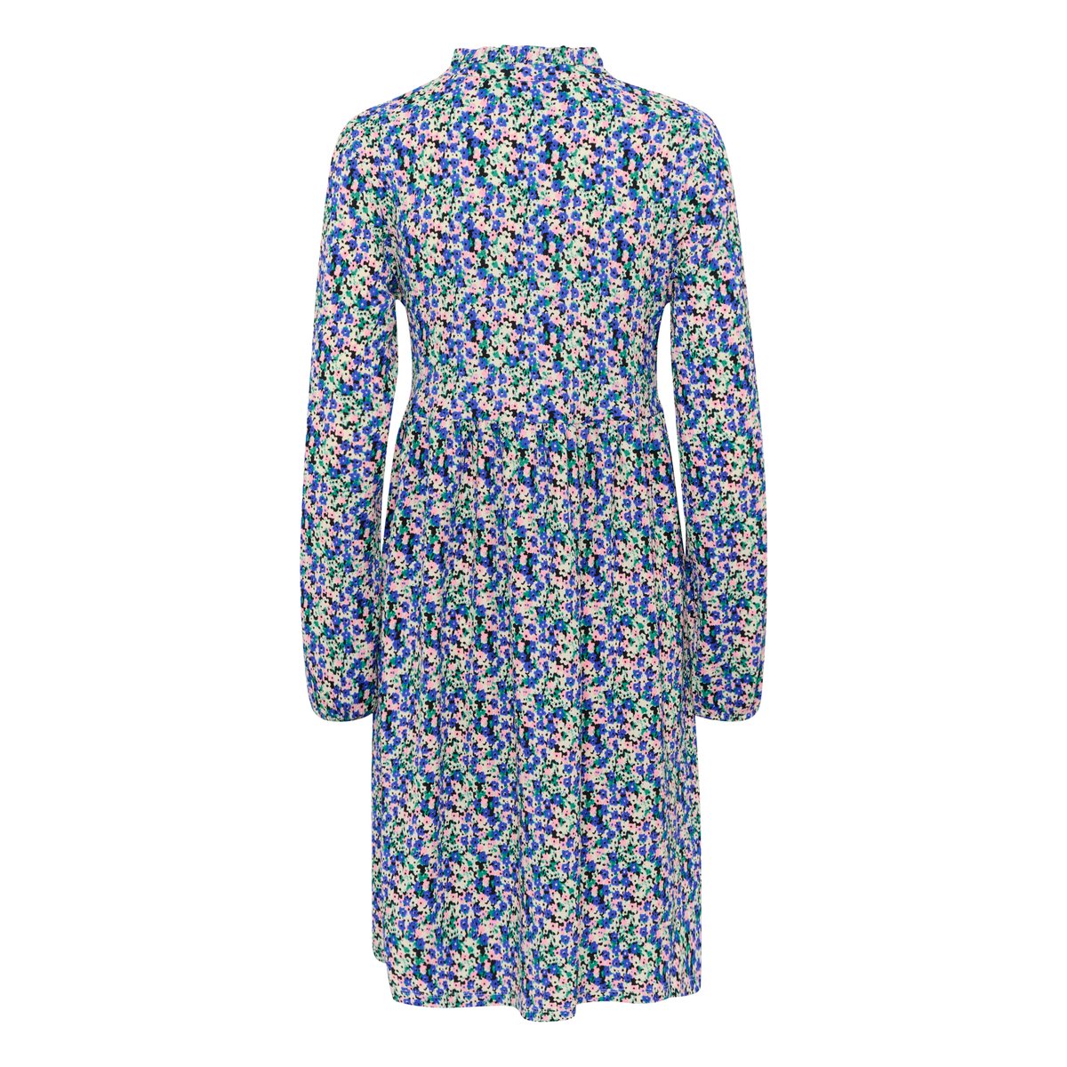 Dress bleu blue pink green floral, KAFFE