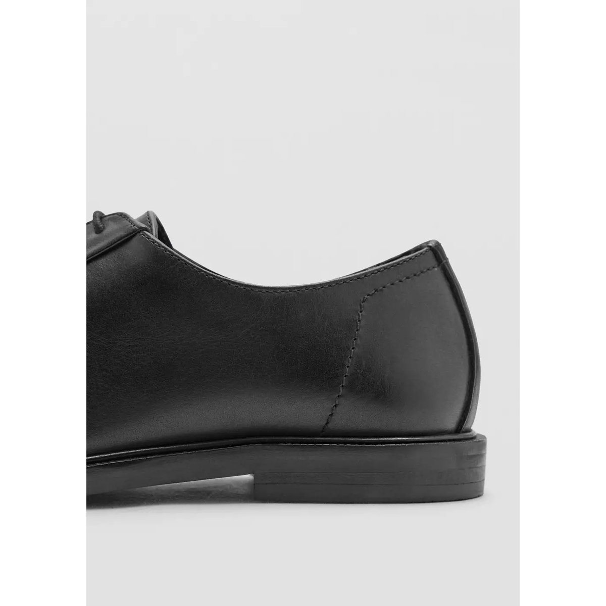 Chaussures lacées cuir noir, MANGO TEEN
