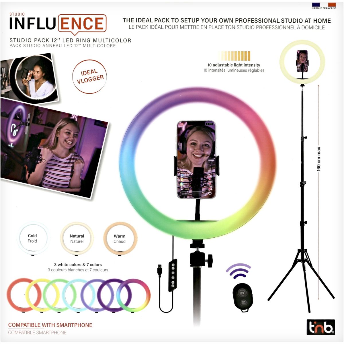 Lampe LED Influence Anneau led 12'' couleur unique, TNB