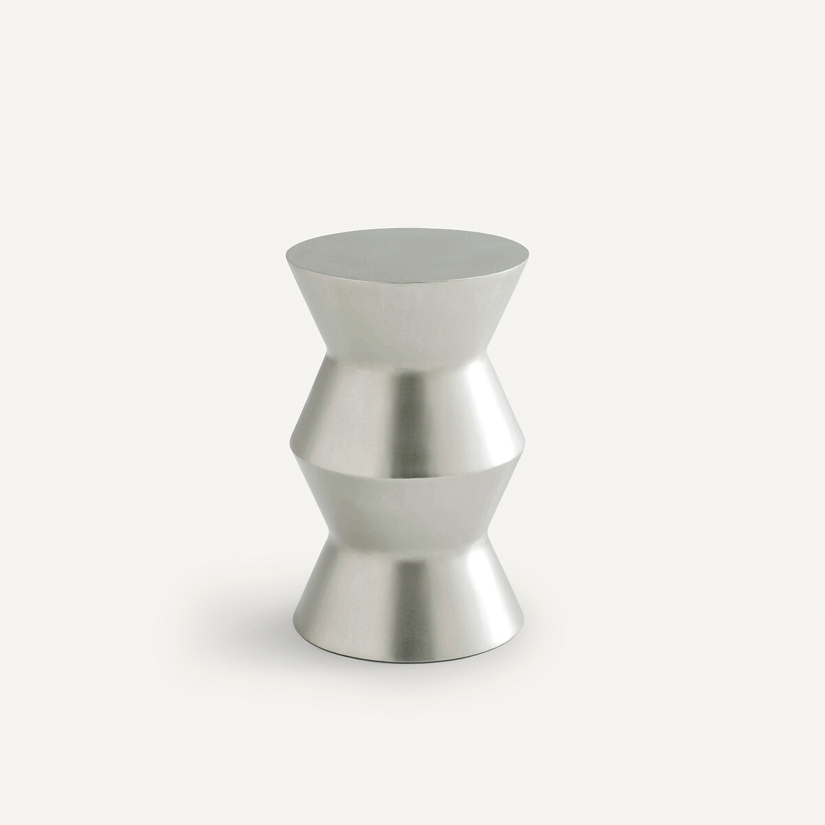 Bout de canapé fonte aluminium, Calendes aluminium satiné, AM.PM