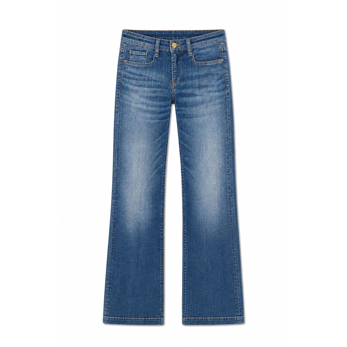 Jeans flare , longueur 34 blue, LE TEMPS DES CERISES