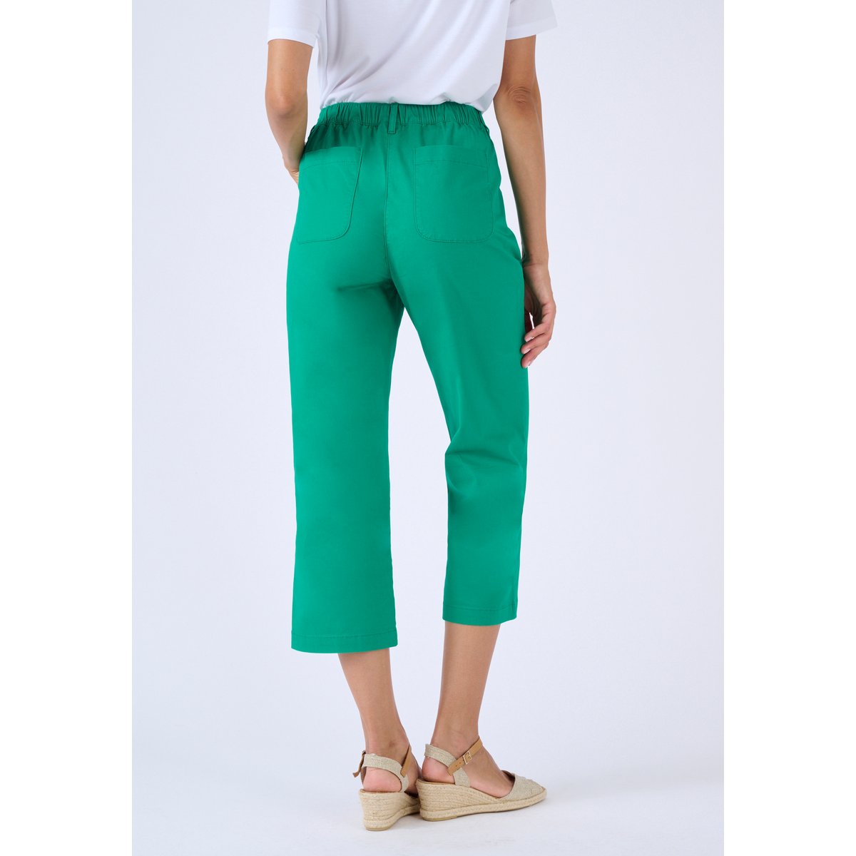 Pantacourt coton stretch vert, DAMART
