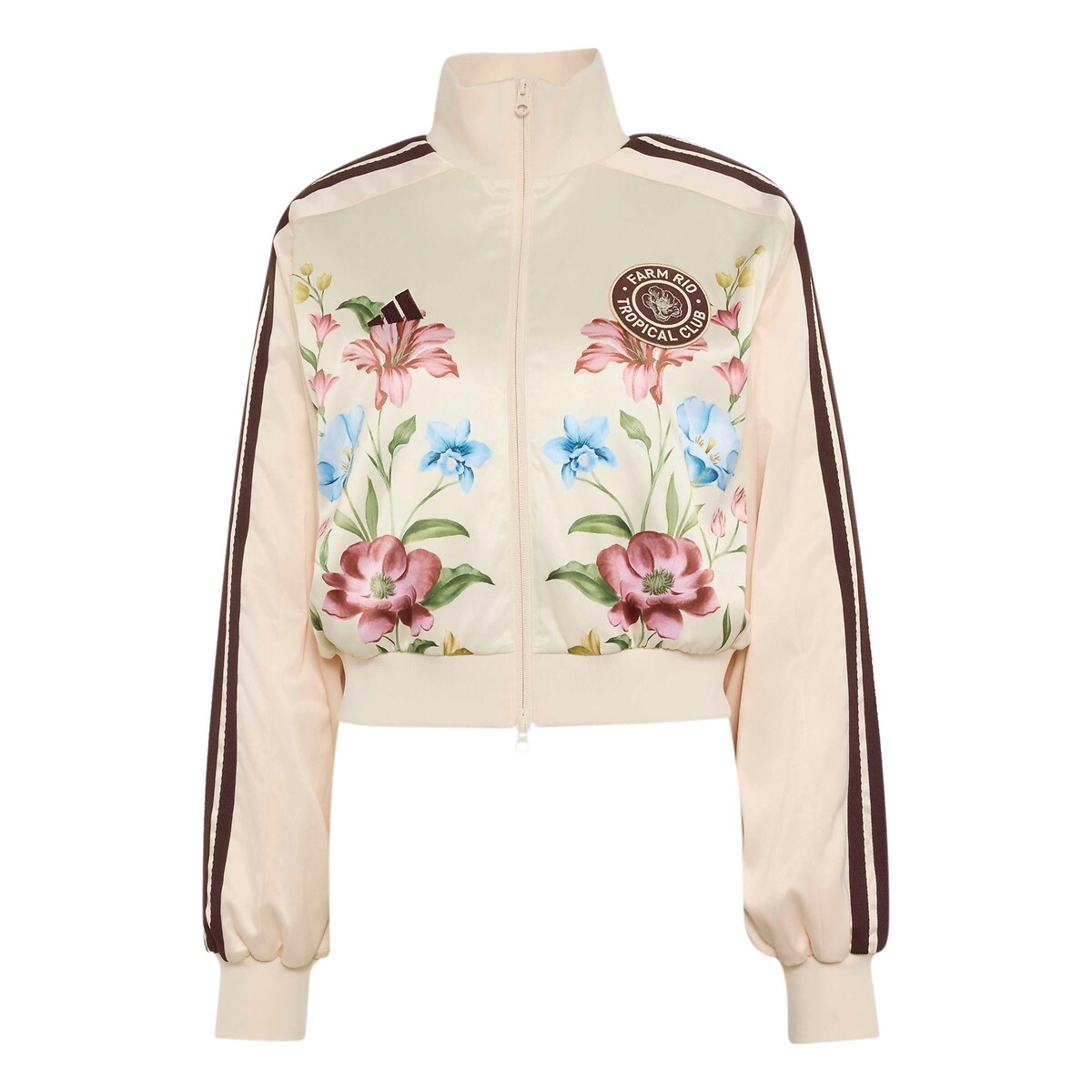 Casaco com fecho FARM RIO bege/estampado flores, ADIDAS SPORTSWEAR