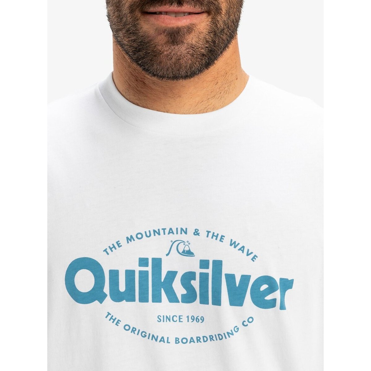 T-shirt manches courtes gros logo blanc, QUIKSILVER