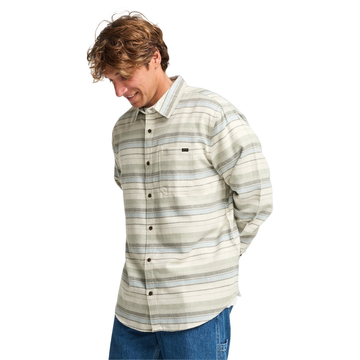 Chemise manches longues COASTLINE beige chino, BILLABONG