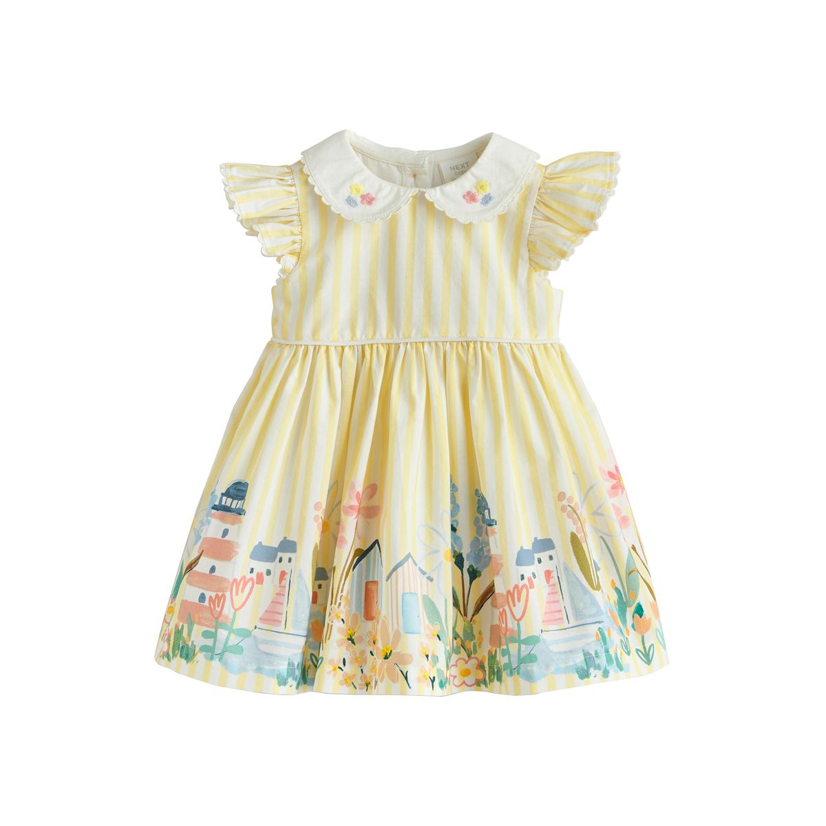 Robe tissée bébé scène jaune, NEXT
