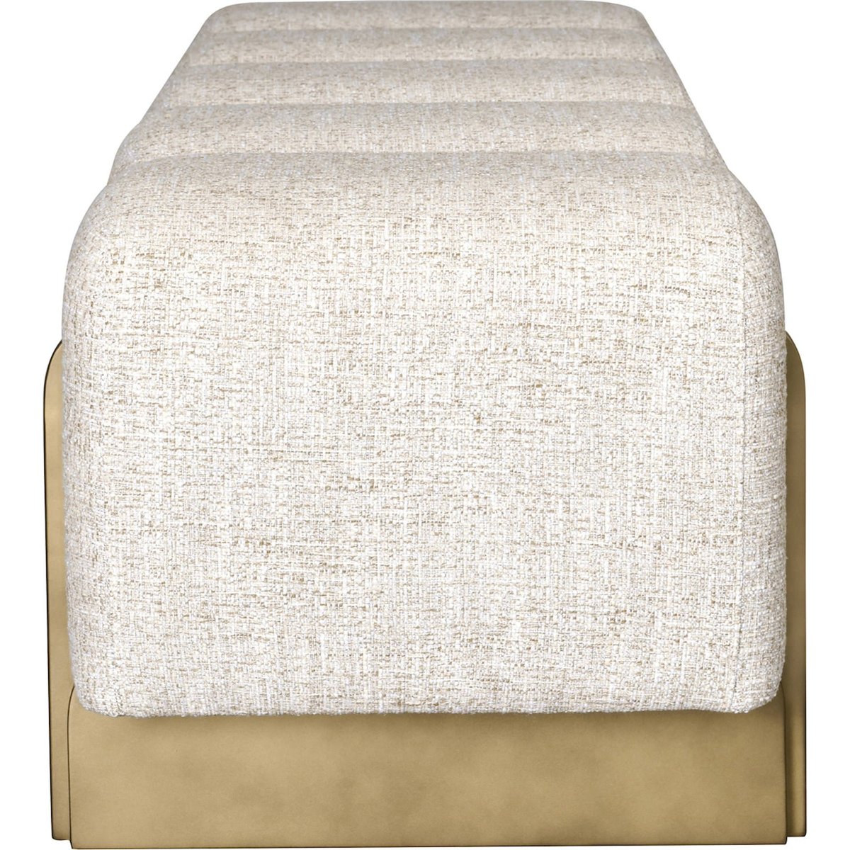 Banc en tweed crème et bronze doré, RECOLLECTION