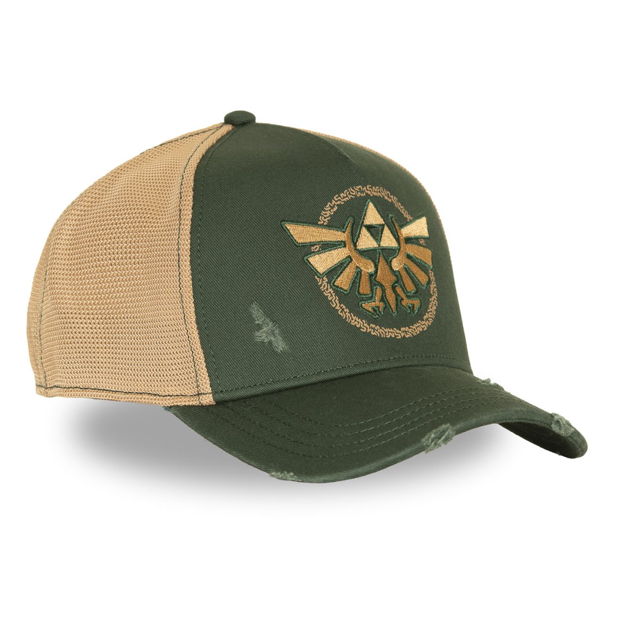 Casquette trucker ZELDA vert/marron, CAPSLAB