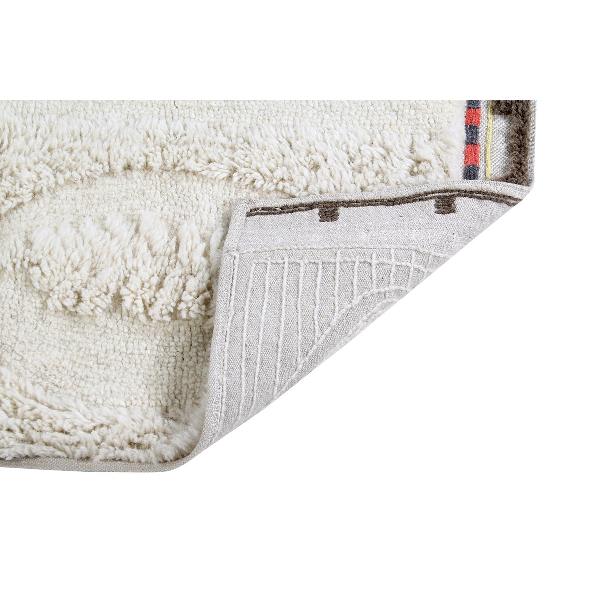 Tapis à laine Rectangulaire BAHARI blanc, LORENA CANALS