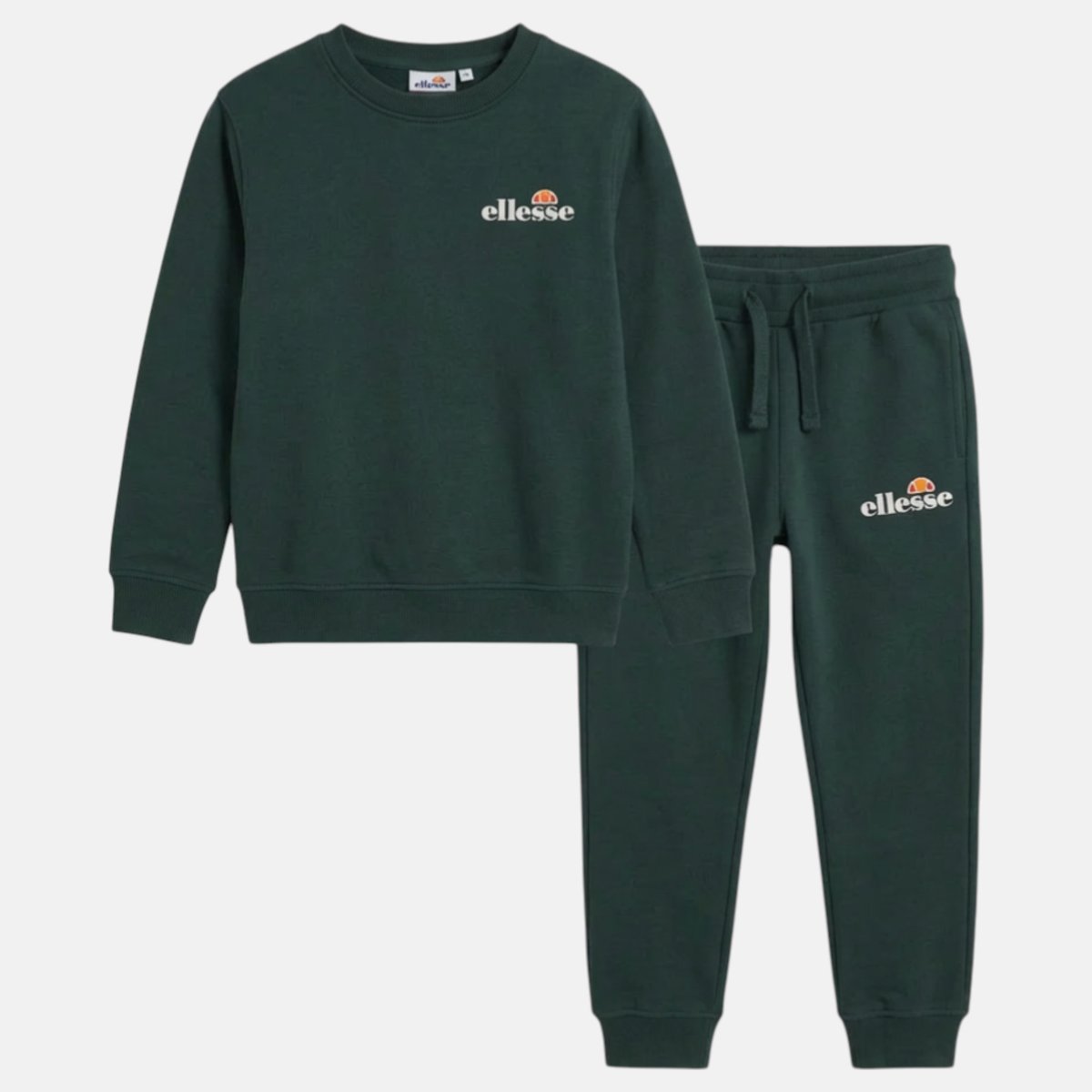 Ensemble sweat col zippé et pantalon de jogging TRAINING vert foncé, ELLESSE