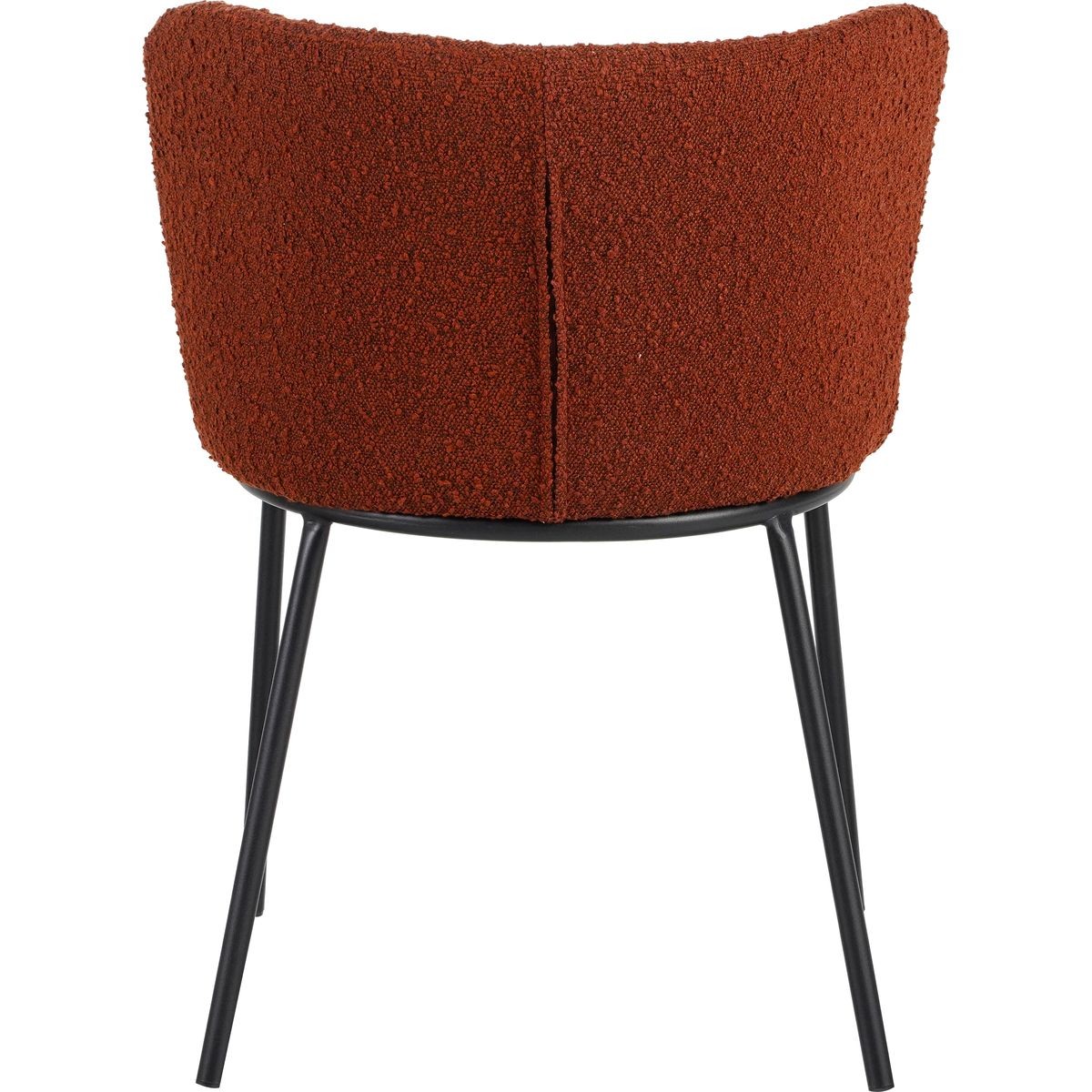 Lot de 2 chaises en tissu bouclé - TOMA rouille, HOMIFAB