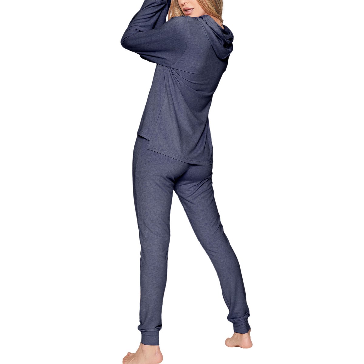 Pyjama pantalon sweat capuche Make It Happen bleu, ADMAS