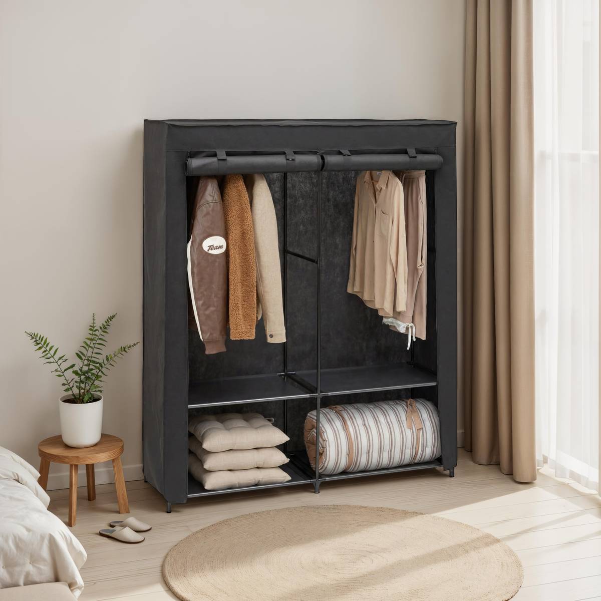 Penderie rectangulaire DRESSY noir, 5FIVE SIMPLY SMART