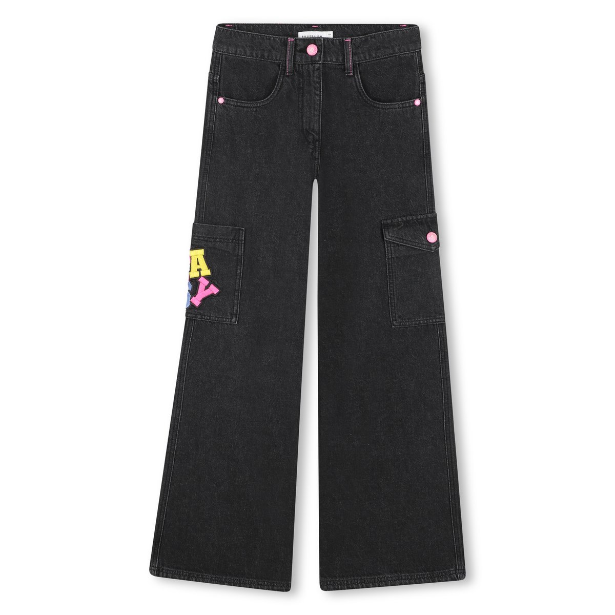 Pantalone in denim 6 tasche denim black lave, BILLIEBLUSH