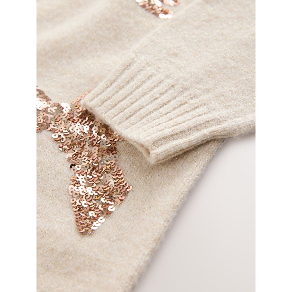 Robe pull en maille ornée d'un nœud écru, NEXT